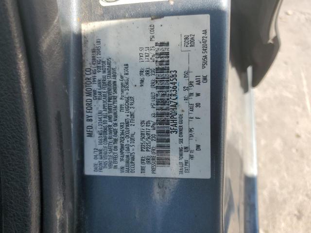 Photo 12 VIN: 3FAHP0HA7CR364583 - FORD FUSION SE 