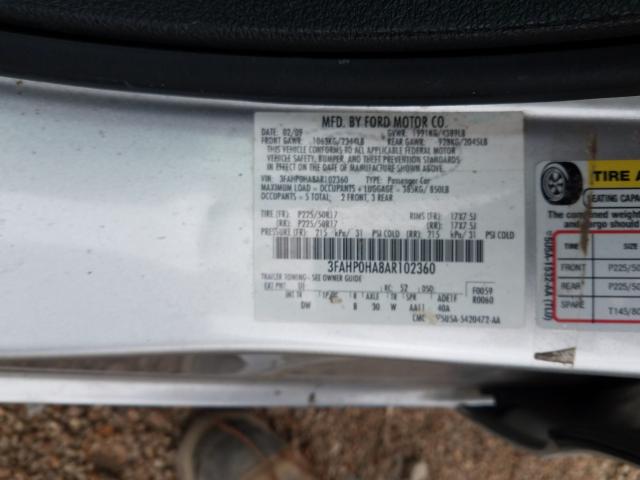 Photo 9 VIN: 3FAHP0HA8AR102360 - FORD FUSION 