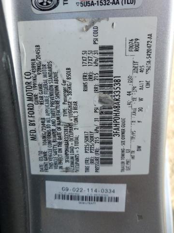 Photo 11 VIN: 3FAHP0HA8AR335381 - FORD FUSION 