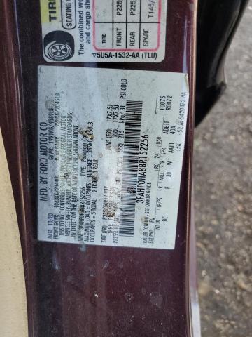 Photo 11 VIN: 3FAHP0HA8BR152256 - FORD FUSION 