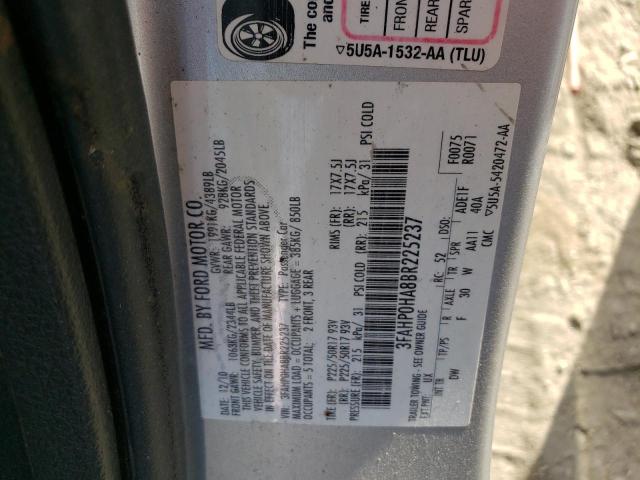 Photo 9 VIN: 3FAHP0HA8BR225237 - FORD FUSION SE 