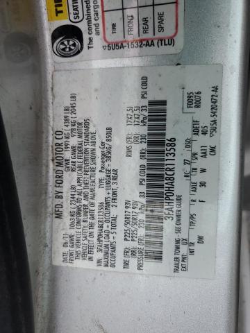 Photo 11 VIN: 3FAHP0HA8CR113586 - FORD FUSION 