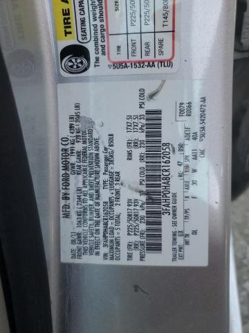 Photo 11 VIN: 3FAHP0HA8CR162058 - FORD FUSION SE 