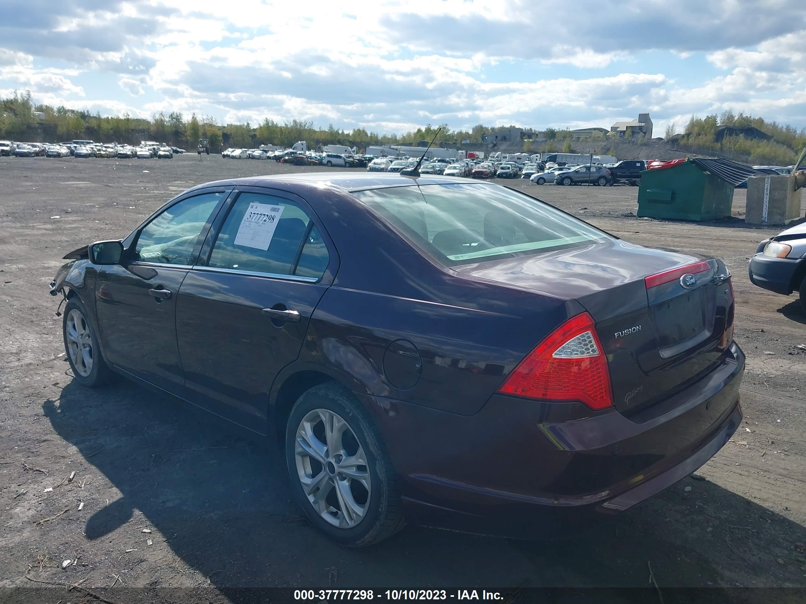 Photo 2 VIN: 3FAHP0HA8CR405819 - FORD FUSION 