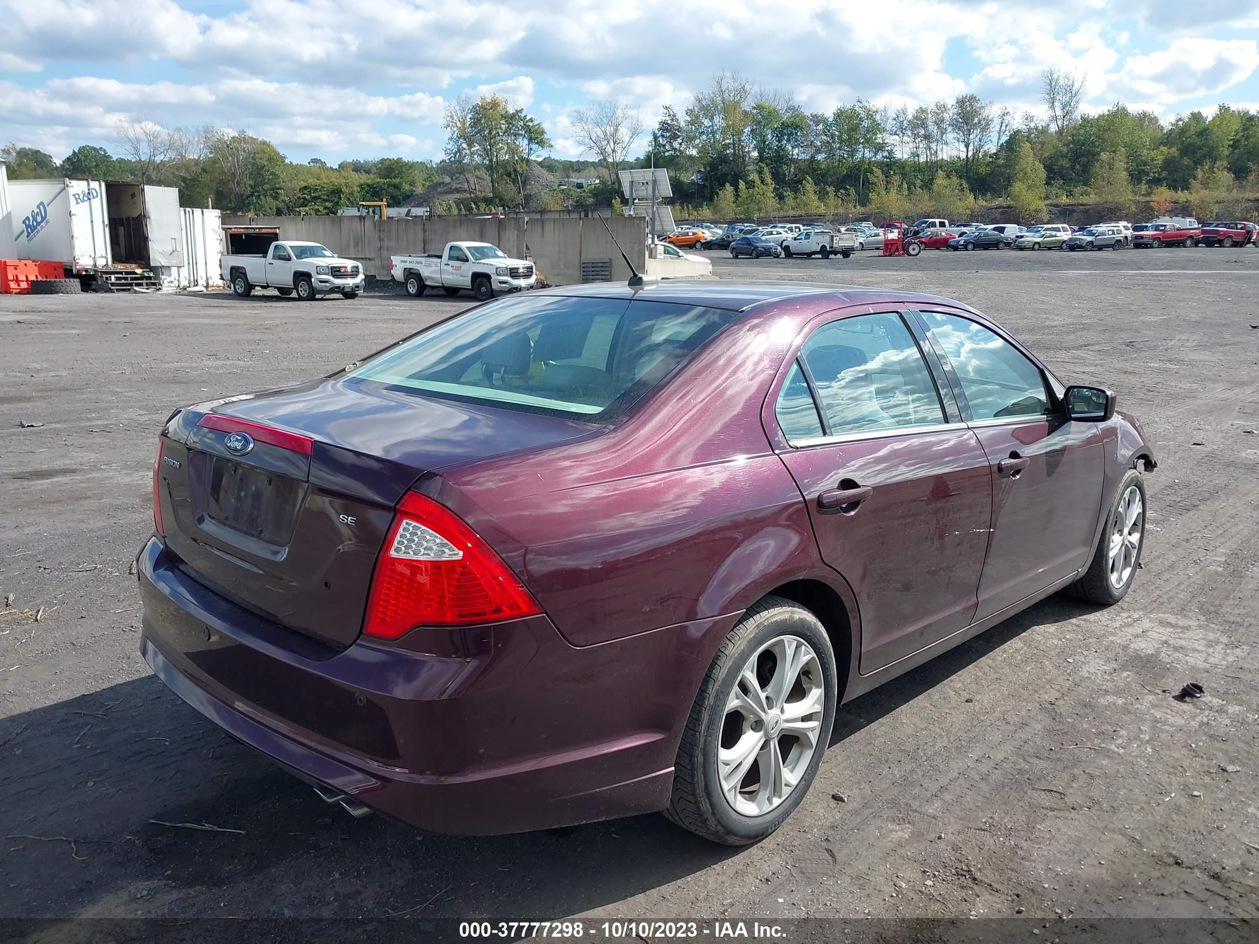 Photo 3 VIN: 3FAHP0HA8CR405819 - FORD FUSION 