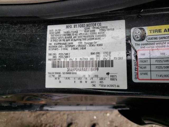 Photo 9 VIN: 3FAHP0HA9AR118499 - FORD FUSION SE 