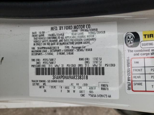 Photo 9 VIN: 3FAHP0HA9AR238318 - FORD FUSION SE 