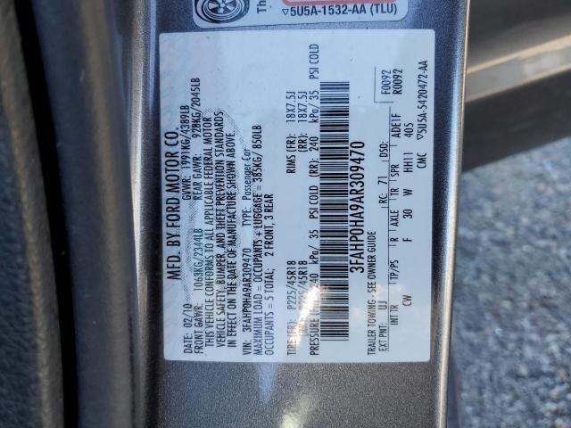 Photo 11 VIN: 3FAHP0HA9AR309470 - FORD FUSION SE 