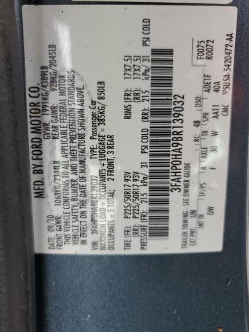 Photo 11 VIN: 3FAHP0HA9BR139032 - FORD FUSION 