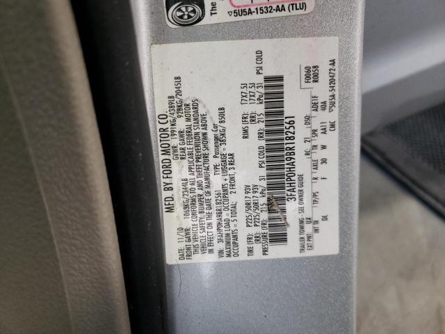 Photo 9 VIN: 3FAHP0HA9BR182561 - FORD FUSION SE 