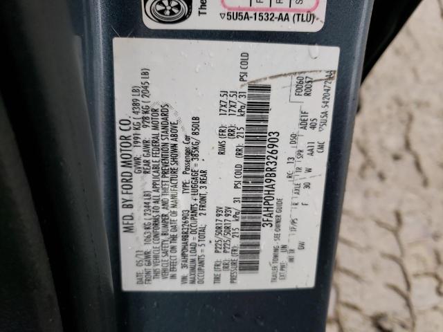 Photo 11 VIN: 3FAHP0HA9BR326903 - FORD FUSION SE 