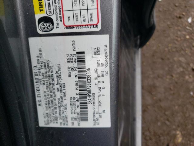 Photo 11 VIN: 3FAHP0HA9BR328506 - FORD FUSION 