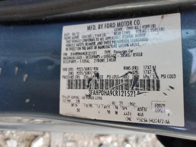 Photo 11 VIN: 3FAHP0HA9CR121521 - FORD FUSION SE 