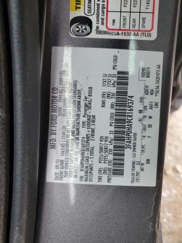 Photo 11 VIN: 3FAHP0HA9CR169374 - FORD FUSION SE 