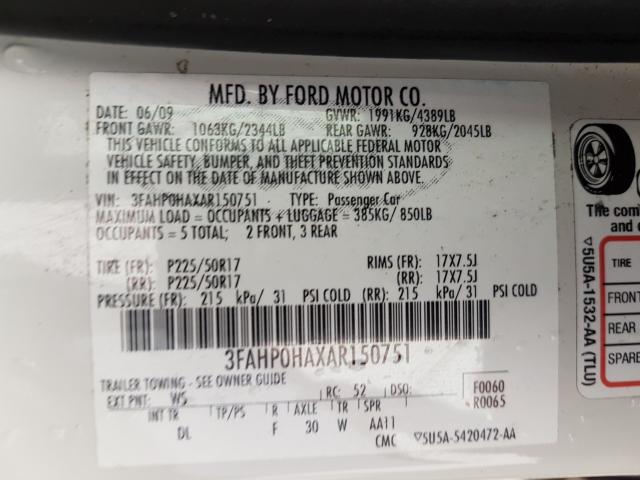 Photo 9 VIN: 3FAHP0HAXAR150751 - FORD FUSION SE 