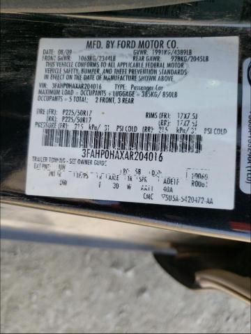 Photo 9 VIN: 3FAHP0HAXAR204016 - FORD FUSION SE 