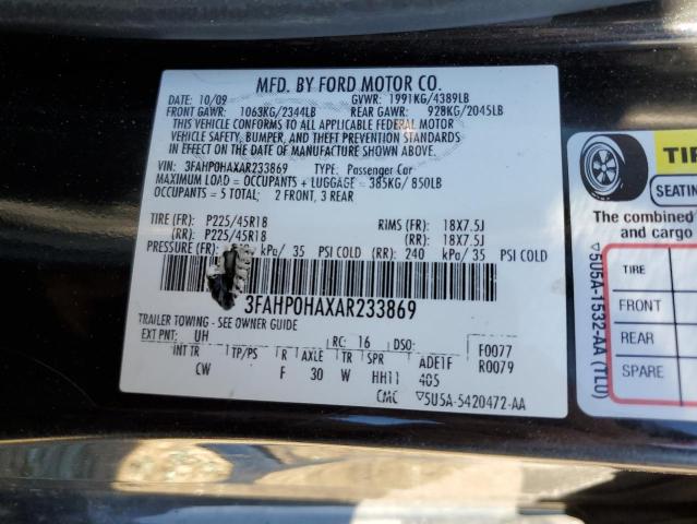 Photo 11 VIN: 3FAHP0HAXAR233869 - FORD FUSION 