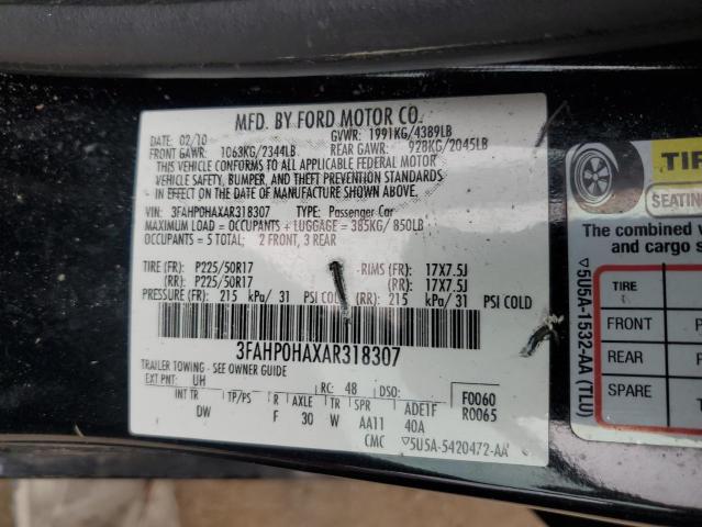 Photo 11 VIN: 3FAHP0HAXAR318307 - FORD FUSION 