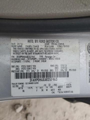 Photo 11 VIN: 3FAHP0HAXAR357463 - FORD FUSION SE 