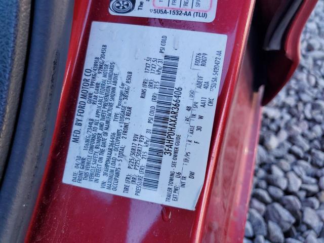 Photo 11 VIN: 3FAHP0HAXAR366406 - FORD FUSION SE 