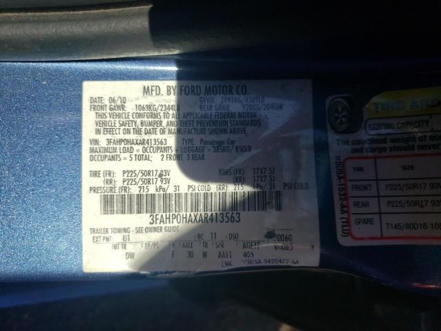 Photo 11 VIN: 3FAHP0HAXAR413563 - FORD FUSION 