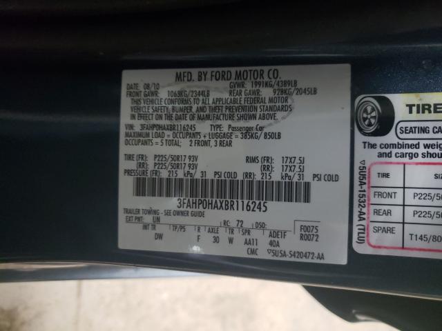 Photo 9 VIN: 3FAHP0HAXBR116245 - FORD FUSION SE 