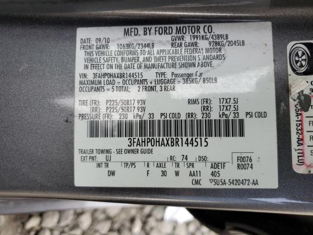 Photo 9 VIN: 3FAHP0HAXBR144515 - FORD FUSION SE 