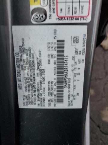 Photo 11 VIN: 3FAHP0HAXBR147415 - FORD FUSION SE 