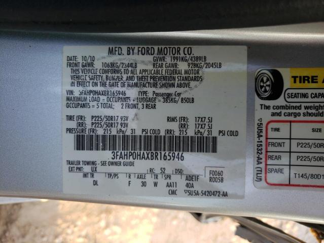 Photo 9 VIN: 3FAHP0HAXBR165946 - FORD FUSION SE 