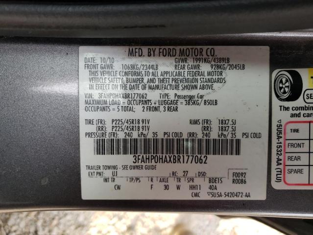 Photo 11 VIN: 3FAHP0HAXBR177062 - FORD FUSION SE 