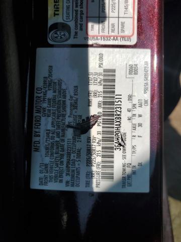 Photo 11 VIN: 3FAHP0HAXBR231511 - FORD FUSION SE 