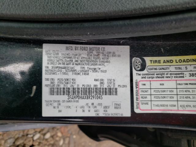 Photo 9 VIN: 3FAHP0HAXBR291045 - FORD FUSION SE 