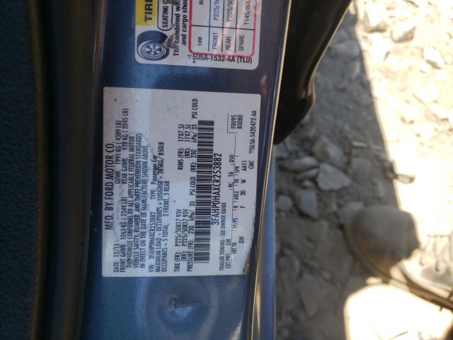 Photo 9 VIN: 3FAHP0HAXCR253882 - FORD FUSION SE 