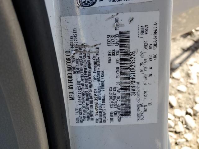 Photo 11 VIN: 3FAHP0HG1CR235226 - FORD FUSION SE 