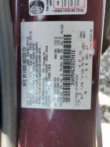 Photo 12 VIN: 3FAHP0HG2CR229418 - FORD FUSION SE 