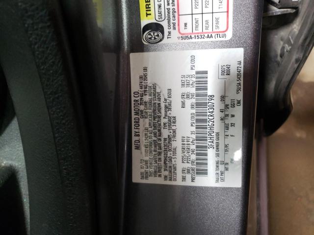 Photo 9 VIN: 3FAHP0HG2CR430798 - FORD FUSION SE 