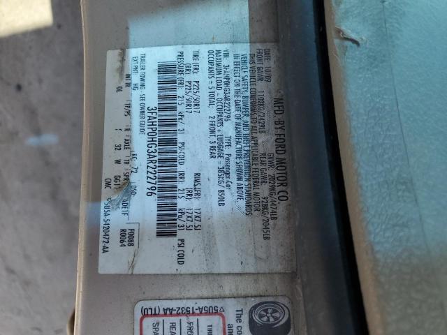 Photo 12 VIN: 3FAHP0HG3AR222796 - FORD FUSION SE 