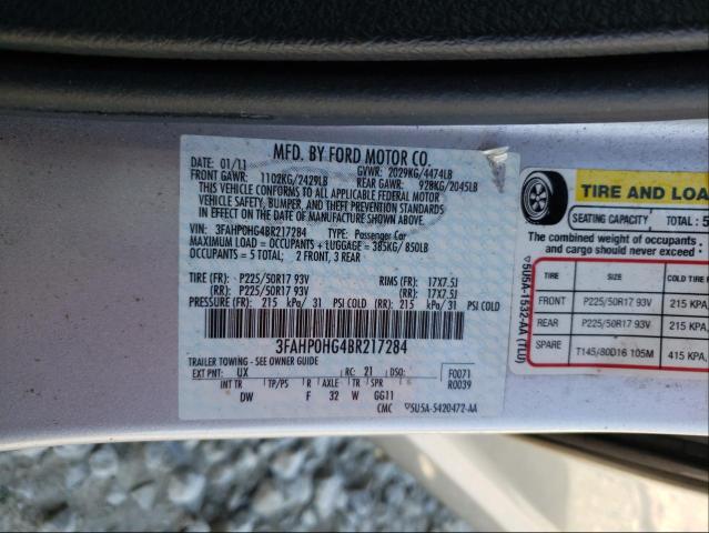 Photo 9 VIN: 3FAHP0HG4BR217284 - FORD FUSION SE 