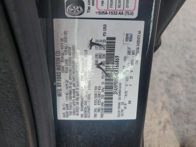 Photo 11 VIN: 3FAHP0HG4CR166869 - FORD FUSION SE 