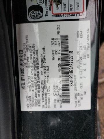 Photo 9 VIN: 3FAHP0HG5AR222718 - FORD FUSION SE 