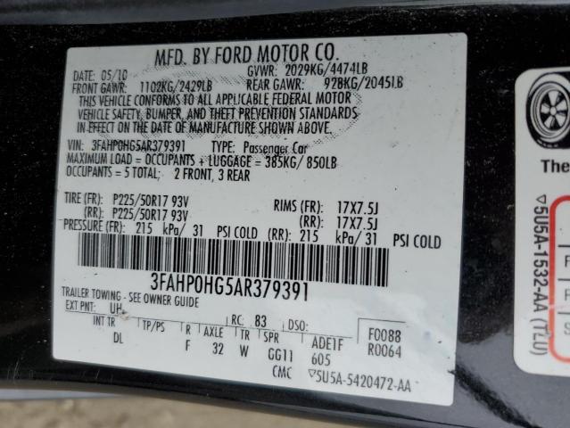 Photo 11 VIN: 3FAHP0HG5AR379391 - FORD FUSION 