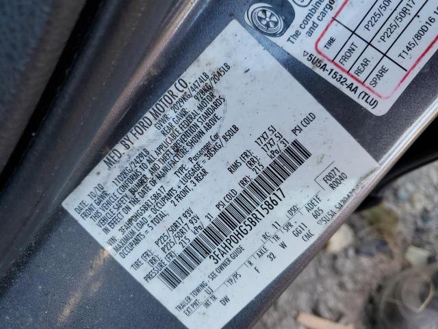 Photo 9 VIN: 3FAHP0HG5BR158617 - FORD FUSION SE 