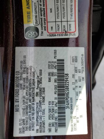 Photo 11 VIN: 3FAHP0HG5BR229458 - FORD FUSION 