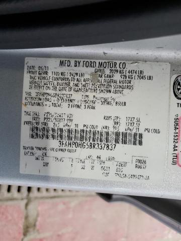 Photo 11 VIN: 3FAHP0HG5BR337837 - FORD FUSION SE 