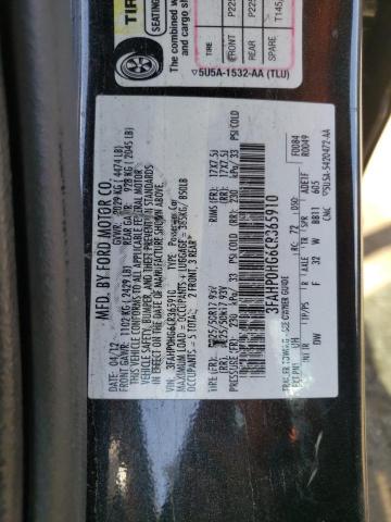 Photo 9 VIN: 3FAHP0HG6CR365910 - FORD FUSION SE 