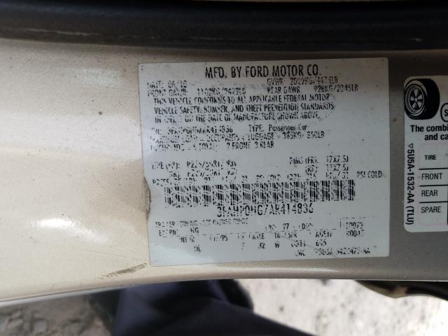 Photo 9 VIN: 3FAHP0HG7AR414836 - FORD FUSION SE 