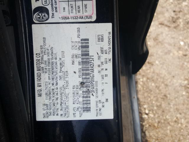 Photo 9 VIN: 3FAHP0HG7AR427571 - FORD FUSION SE 