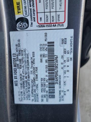 Photo 11 VIN: 3FAHP0HG7BR256967 - FORD FUSION SE 