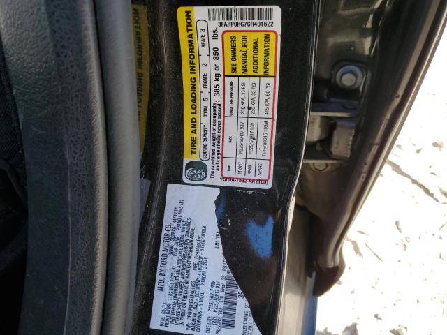 Photo 9 VIN: 3FAHP0HG7CR401622 - FORD FUSION SE 