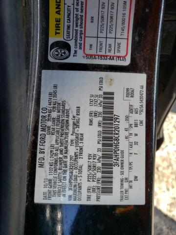 Photo 11 VIN: 3FAHP0HG8CR201297 - FORD FUSION SE 